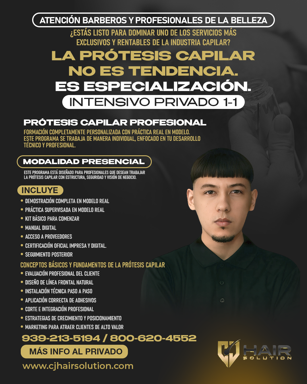 Certificación en prótesis capilar de CJ Hair Solution